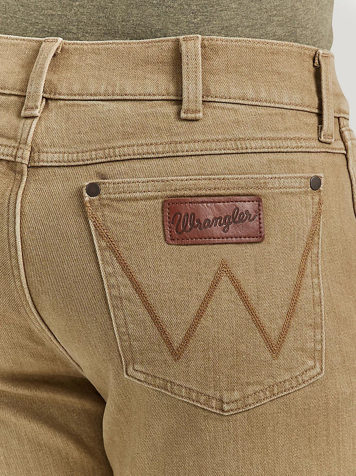 WRANGLER MEN'S COLOR WASH RETRO® SLIM FIT STRAIGHT LEG JEAN IN SADDLE - Image 4