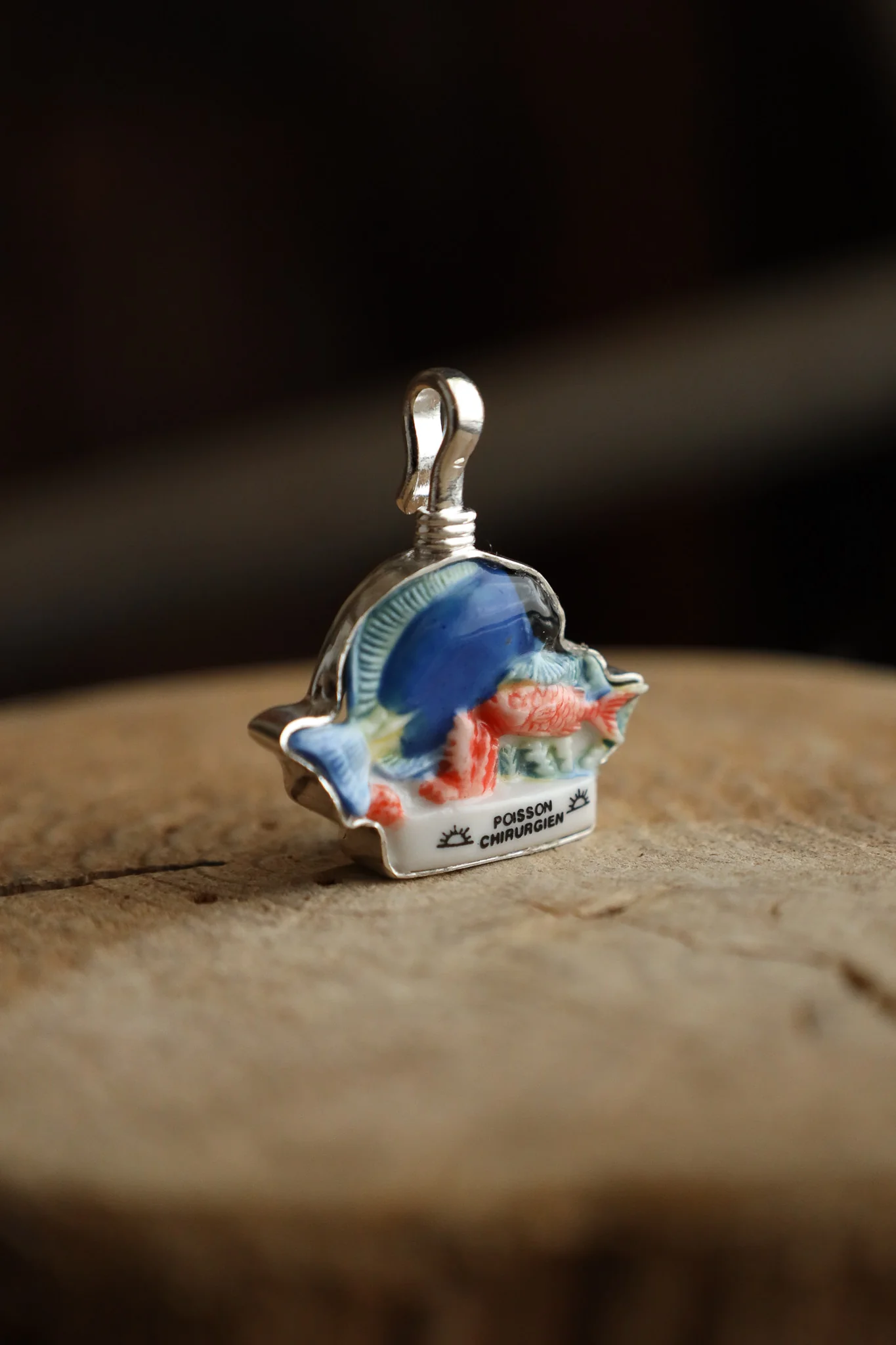 Coreen Cordova Blue Fish Bezeled Pendant - Image 5