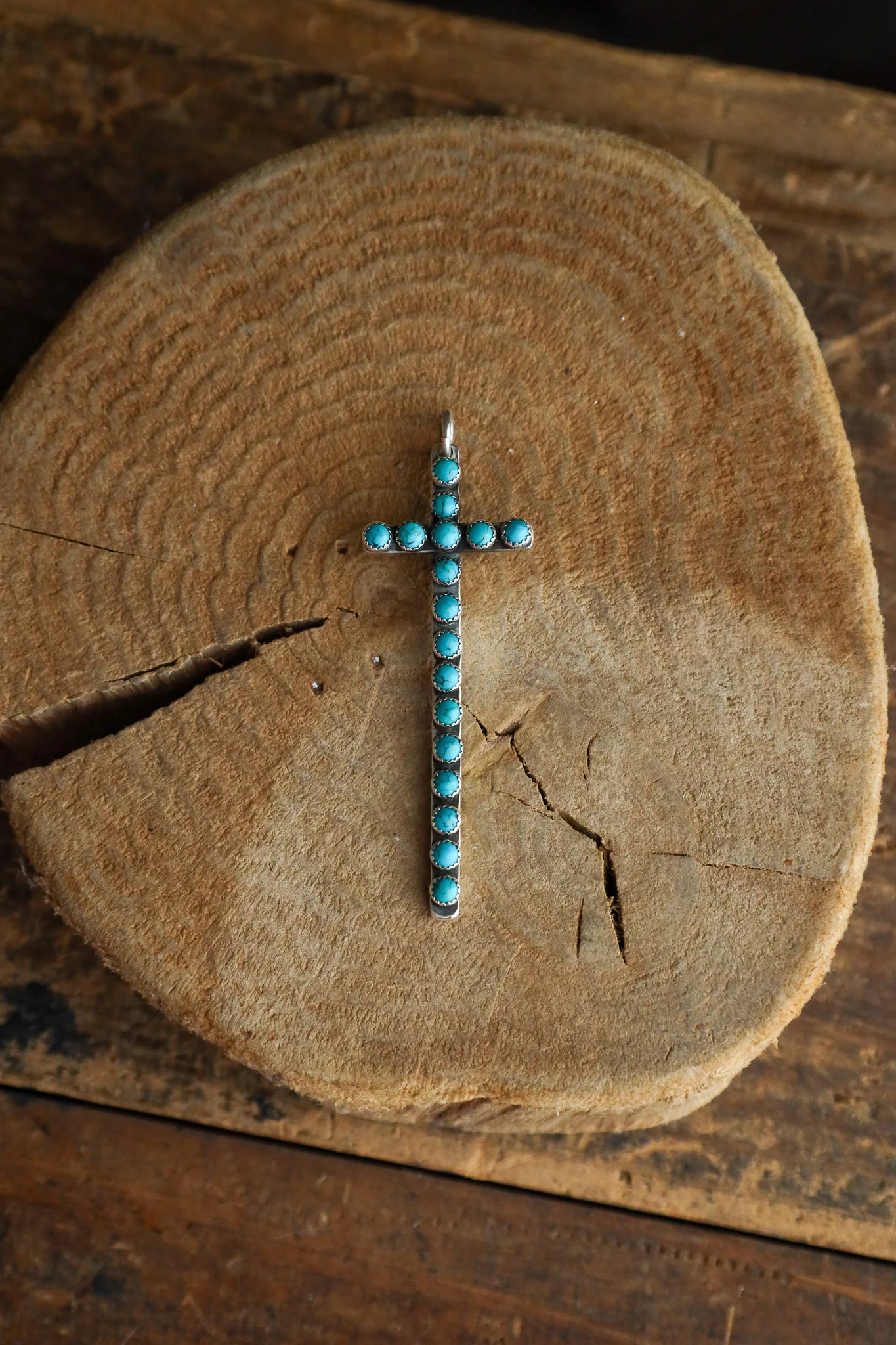 Richard Schmidt Cross 17 Turquoise Dots Pendant