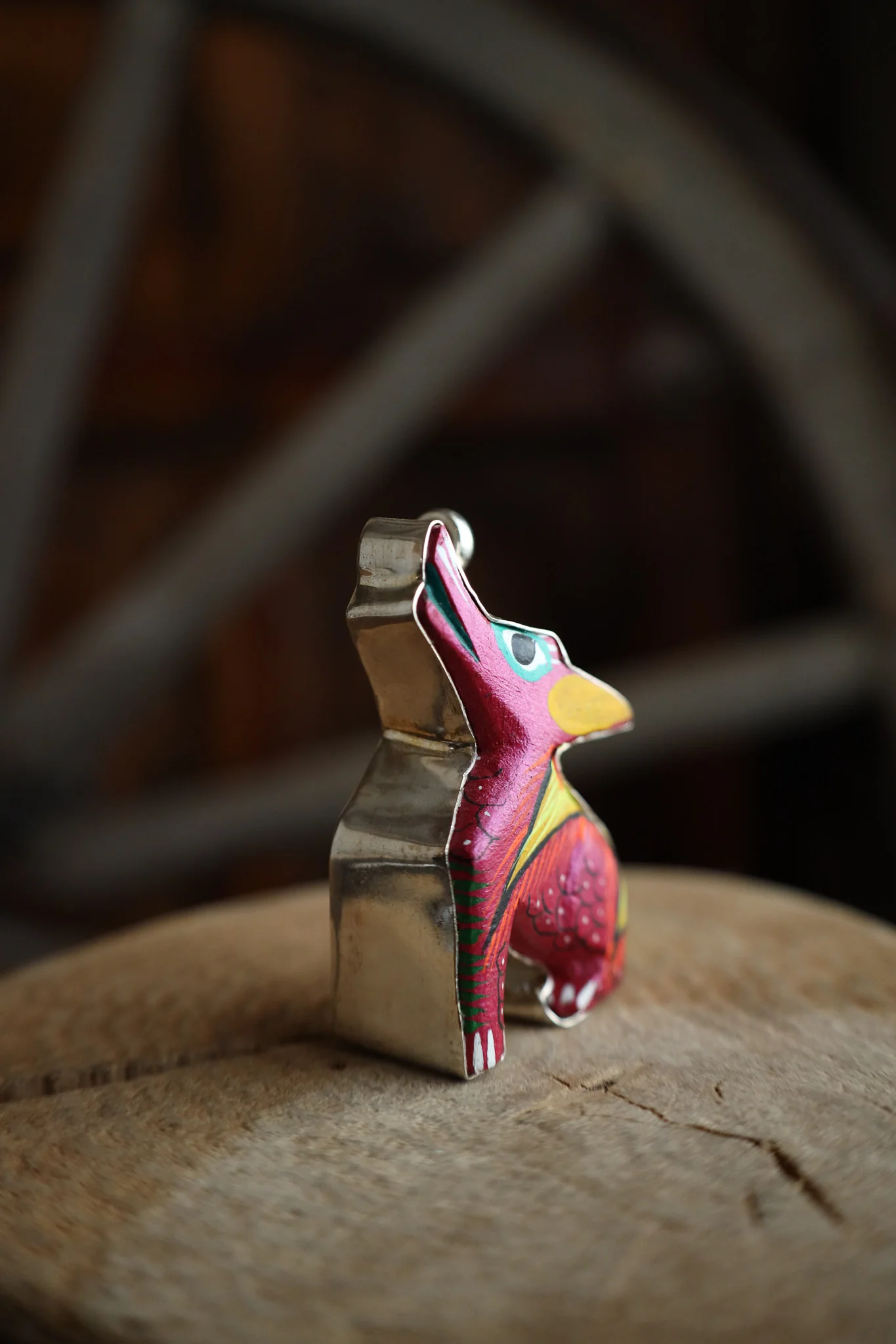 Coreen Cordova Pink Howling Coyote Pendant - Image 3