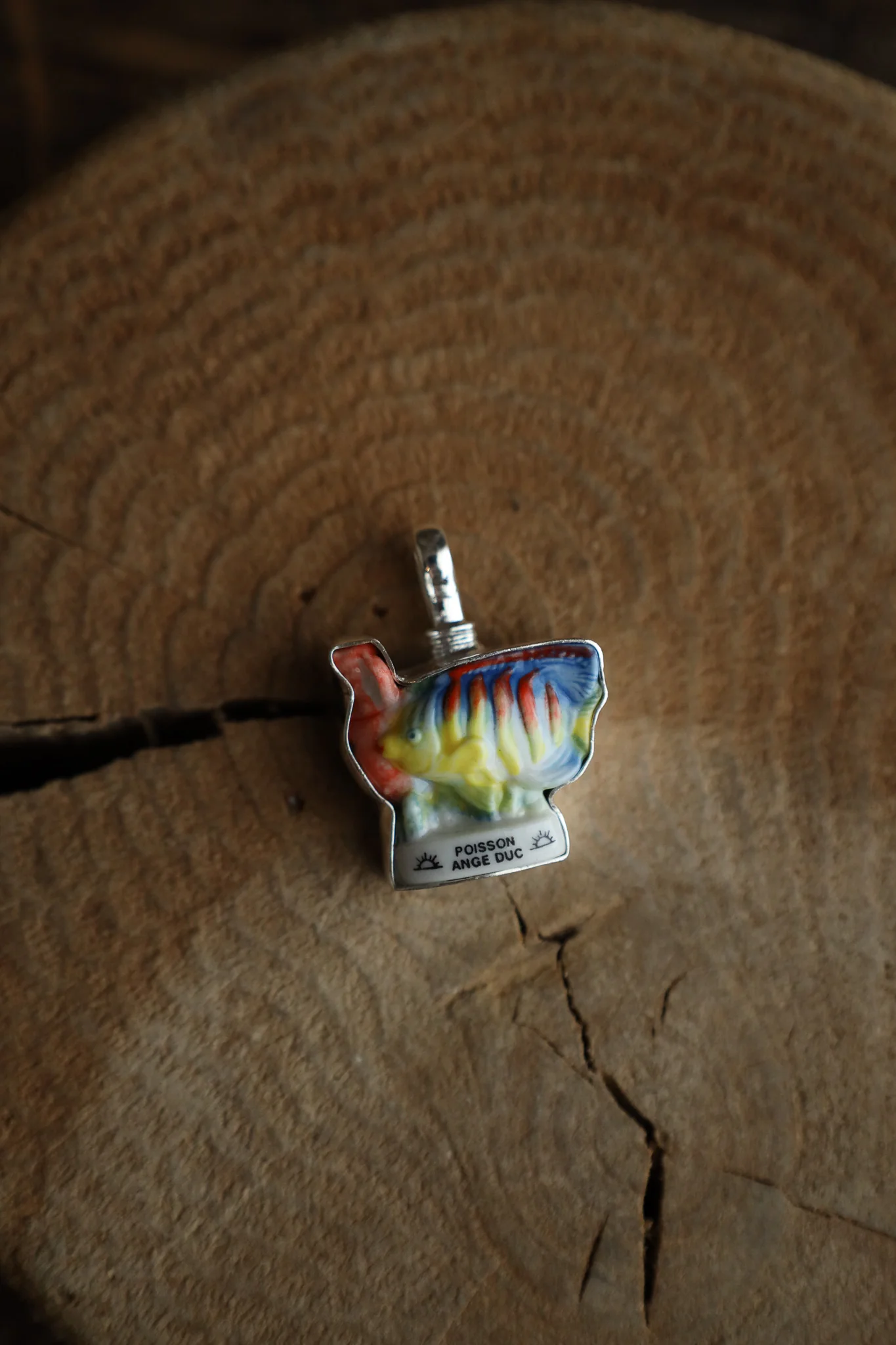 Coreen Cordova Striped Fish Bezeled Pendant - Image 3