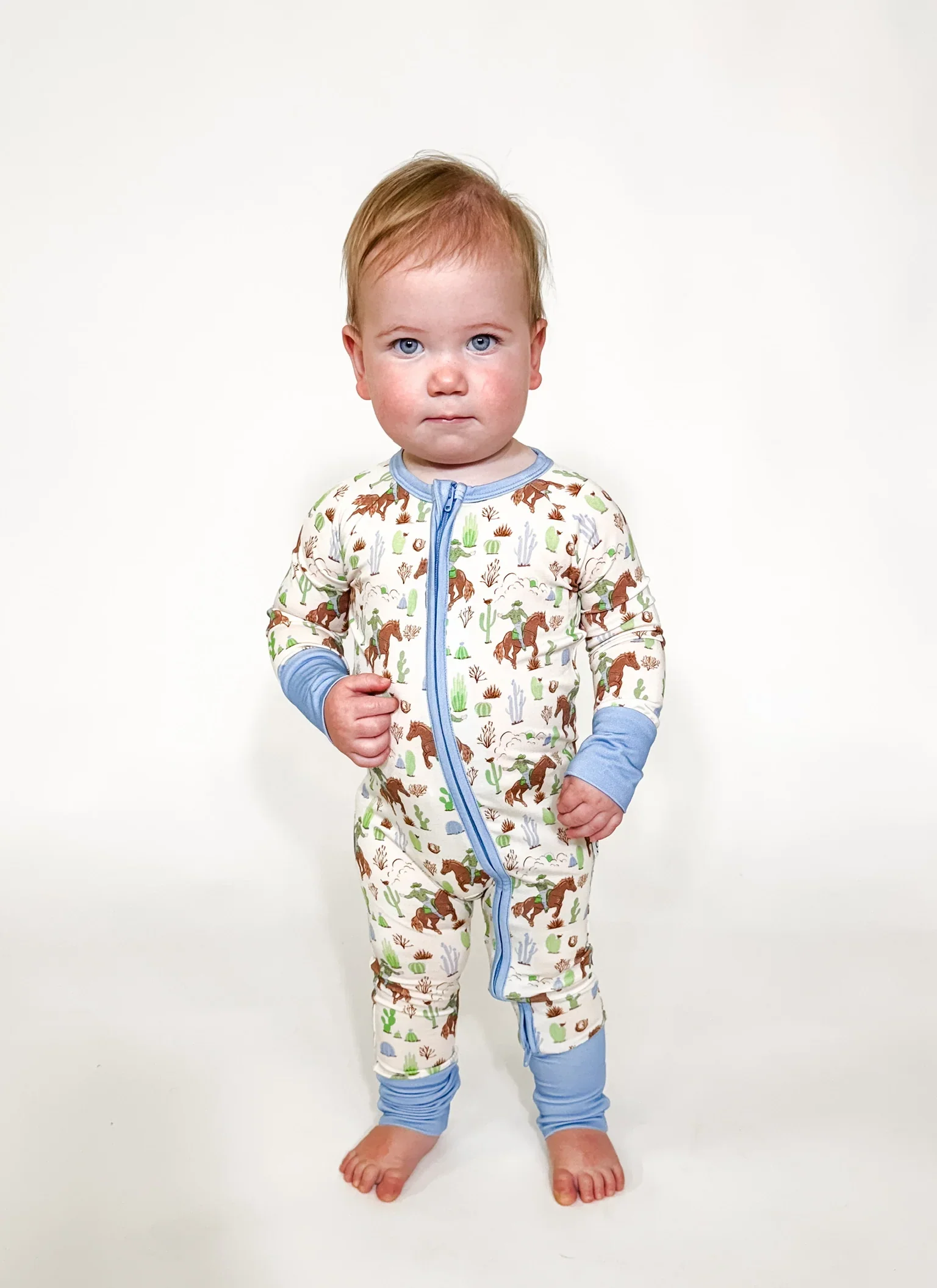 Goosies Convertible Zip Pajamas - Saddle Up, Cowboy - Image 3