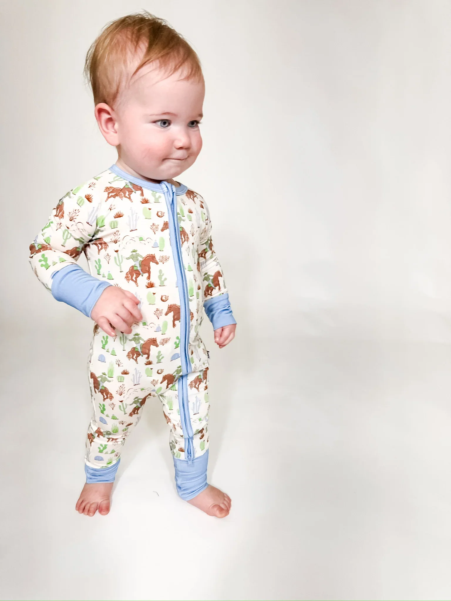 Goosies Convertible Zip Pajamas - Saddle Up, Cowboy - Image 4
