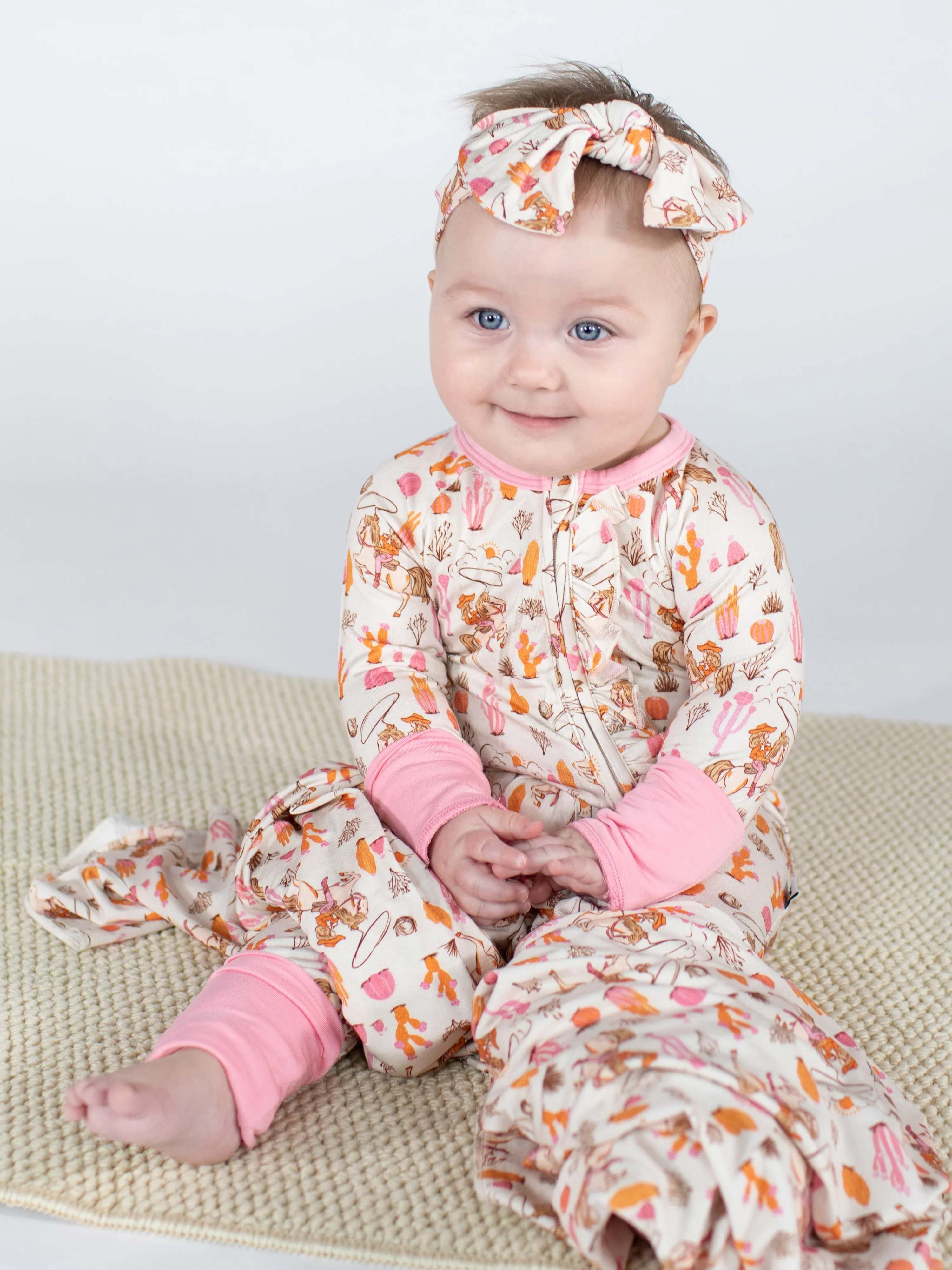 Goosies Convertible Zip Pajamas - Saddle Up, Cowgirl