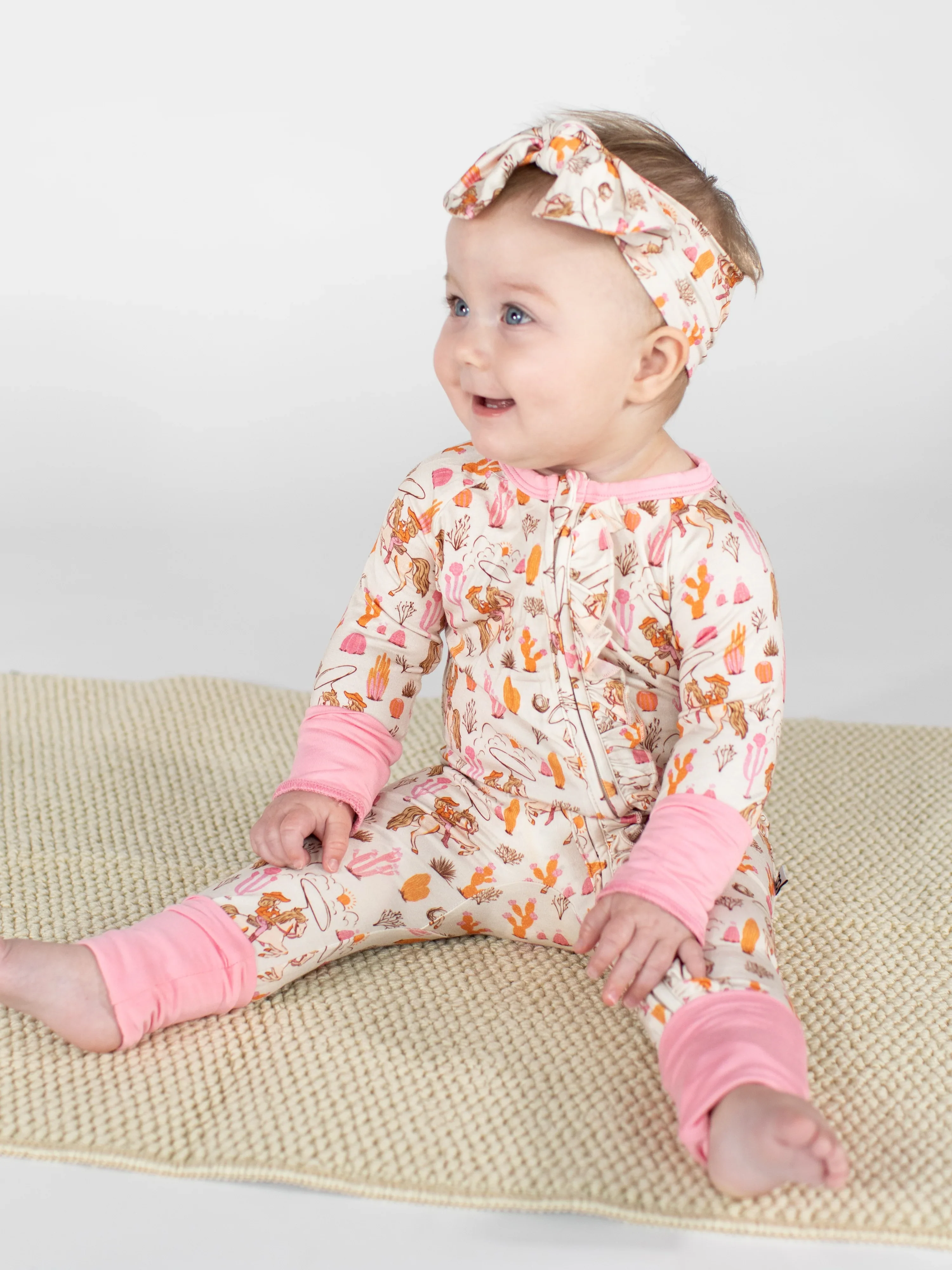 Goosies Convertible Zip Pajamas - Saddle Up, Cowgirl - Image 2