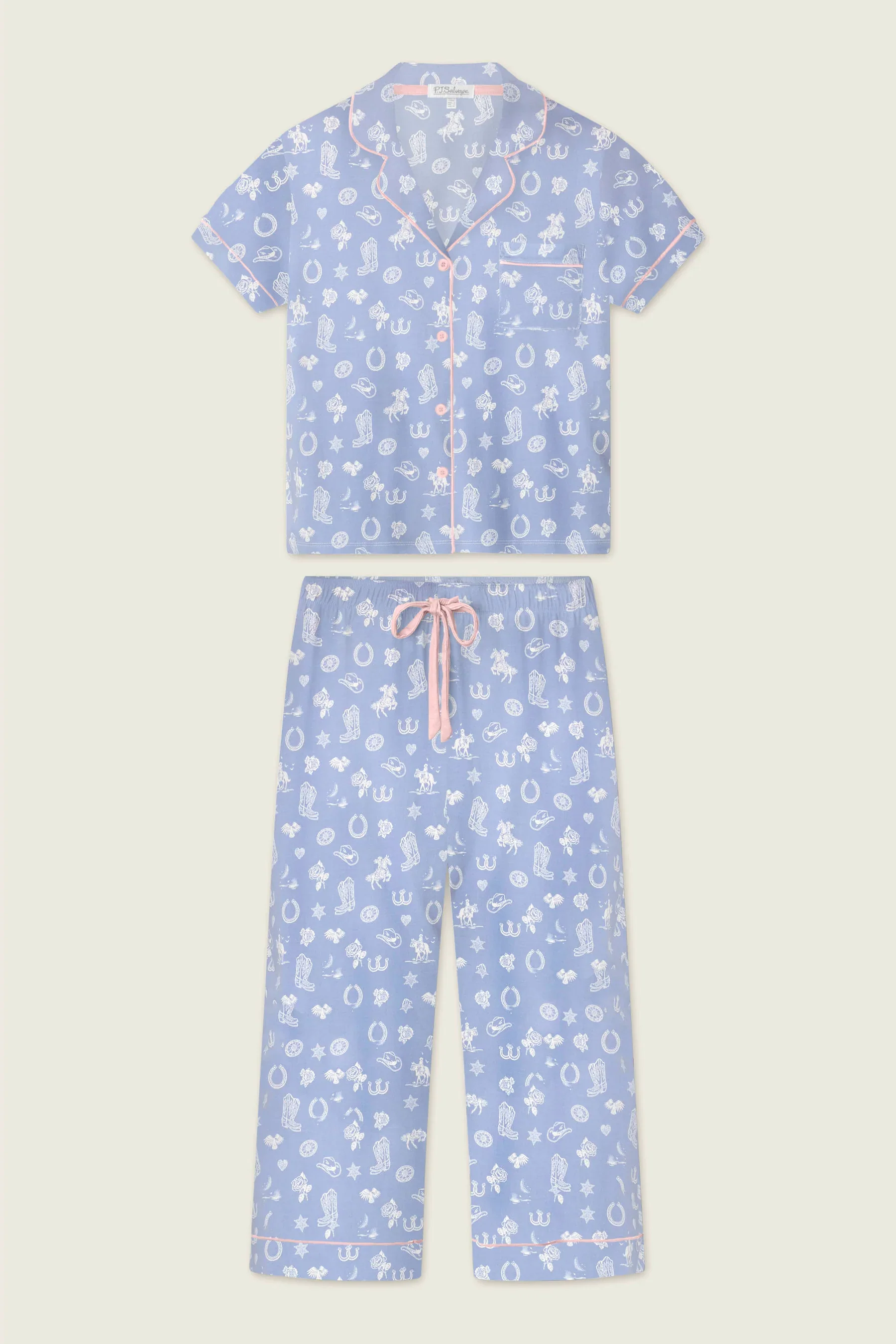 Pj Salvage Whimsy Lone Star Love Cropped PJ Set - Image 5