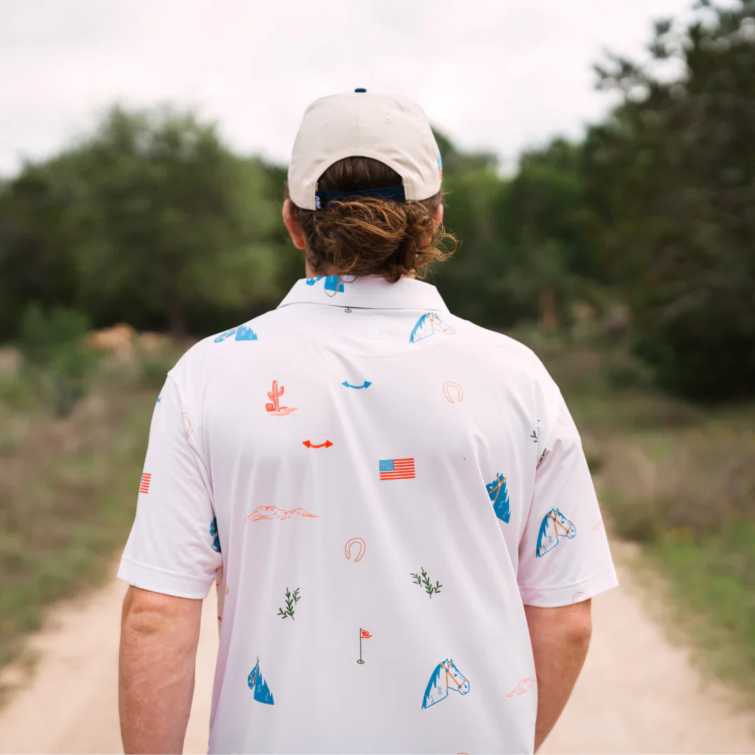 Raised By Coyotes Americana Polo - Image 3