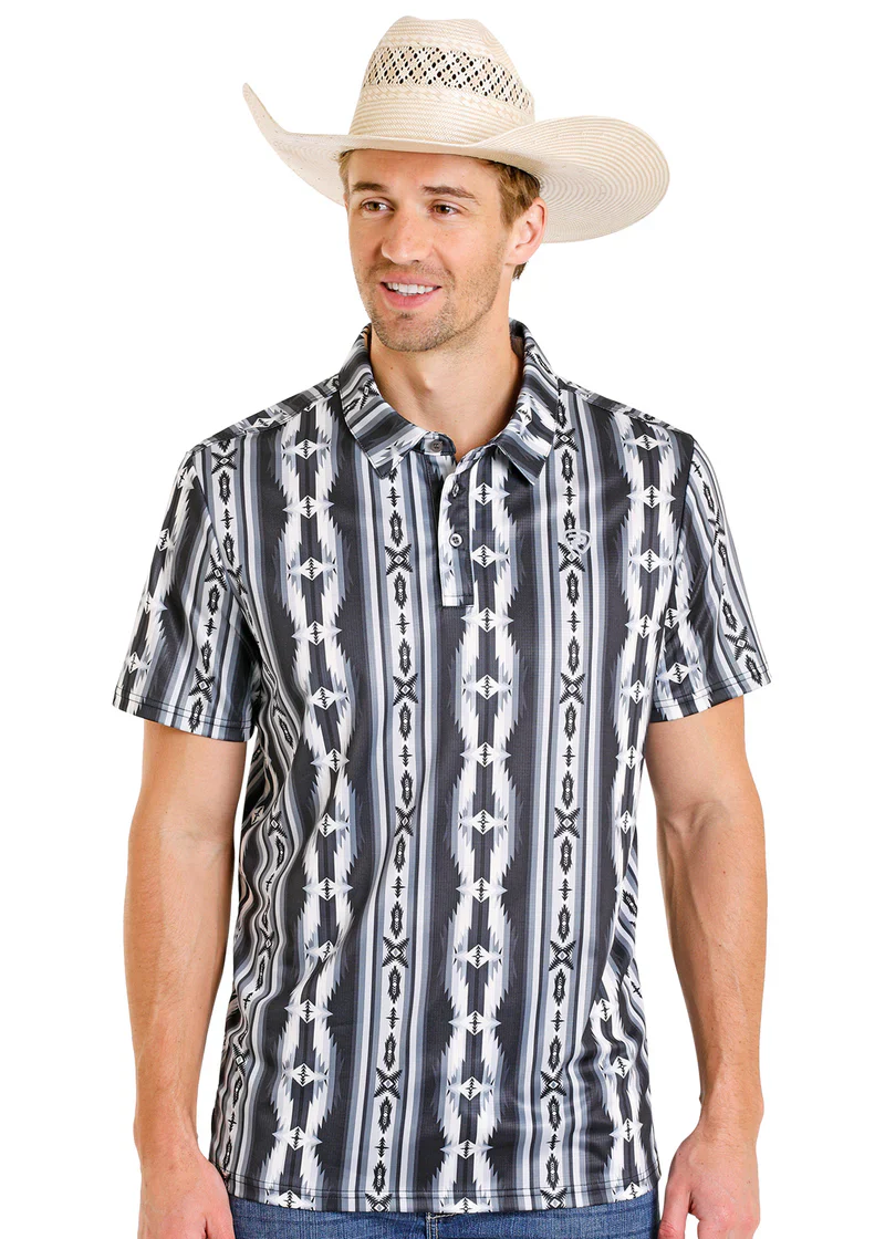 ROCK & ROLL AZTEC POLO SHIRT