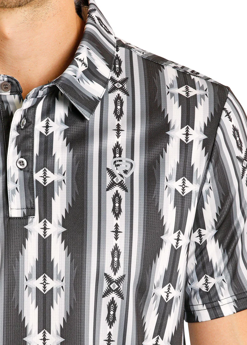 ROCK & ROLL AZTEC POLO SHIRT - Image 3