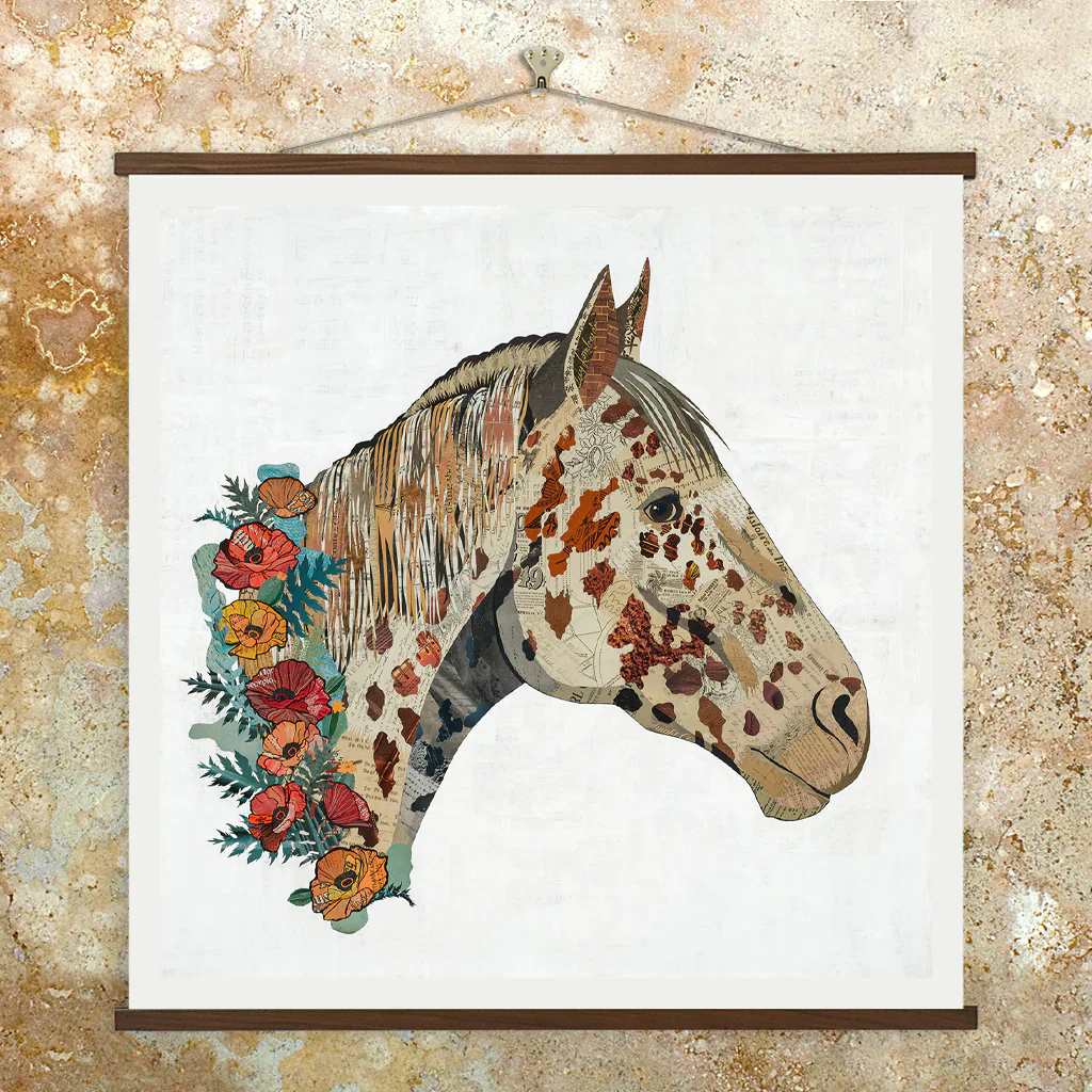 DOLAN GEIMAN POPPY HORSE 20X20 PRINT - Image 2