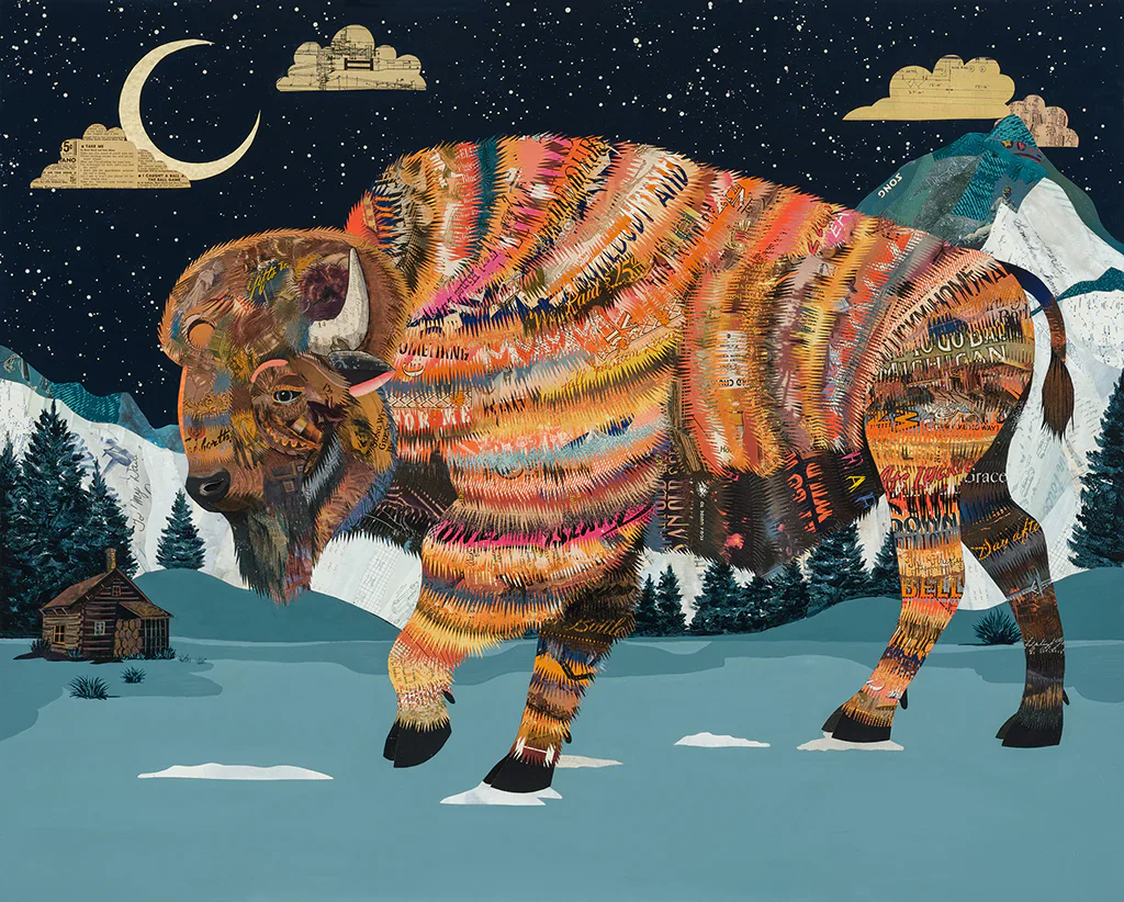 DOLAN GEIMAN UNDER MILKY WAY BISON 16X20 PRINT