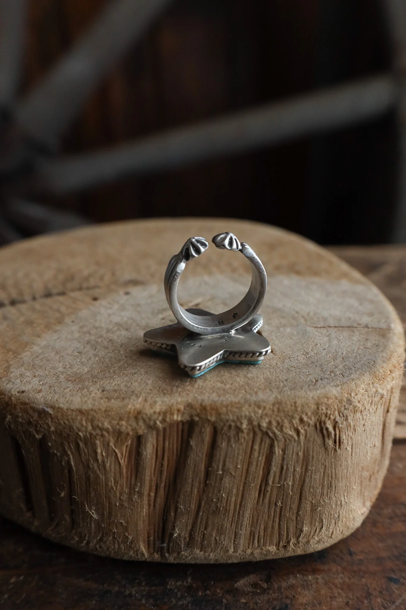 Turquoise Star Rope Ring- Adjustable - Image 6