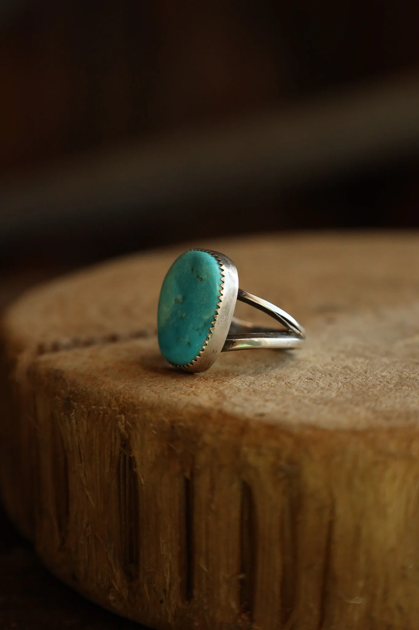 Peyote Bird Turquoise Stone Ring- Size 6.5 - Image 3