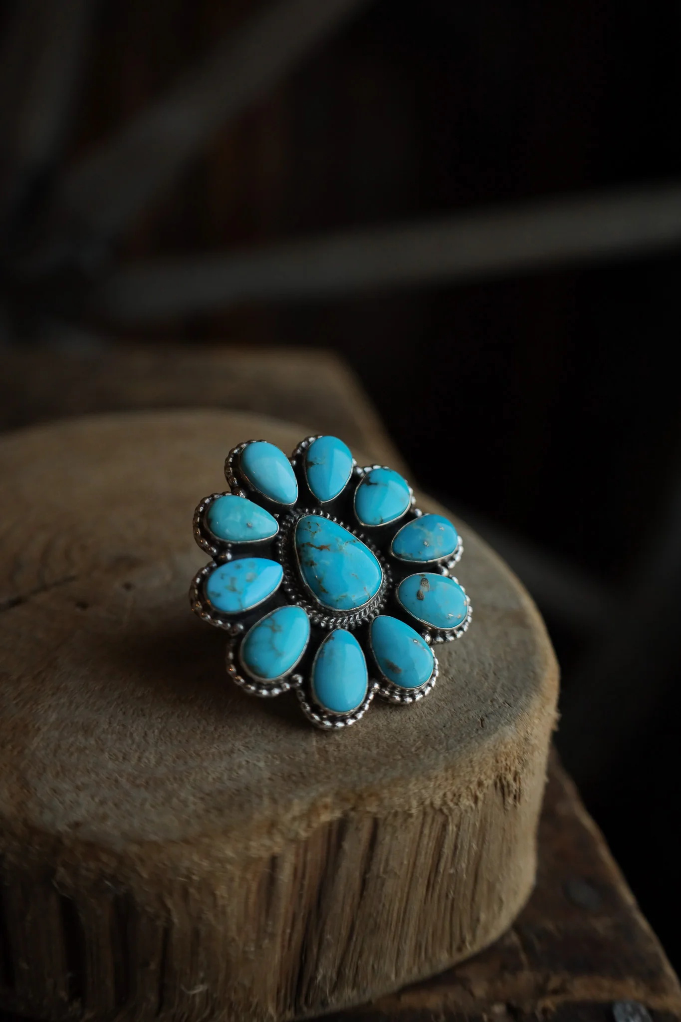 Turquoise Teardrops Ring- Size 6.5 - Image 2