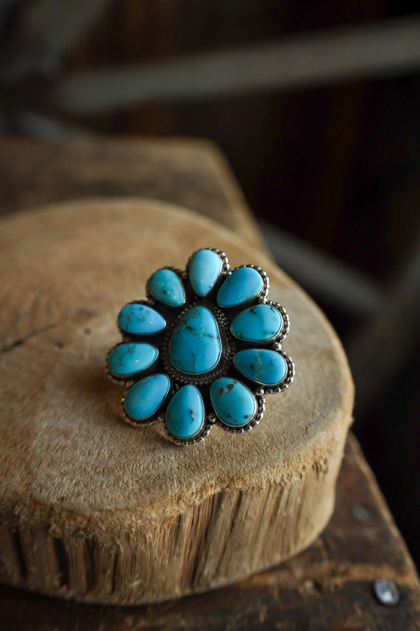 Turquoise Teardrops Ring- Size 6.5 - Image 3