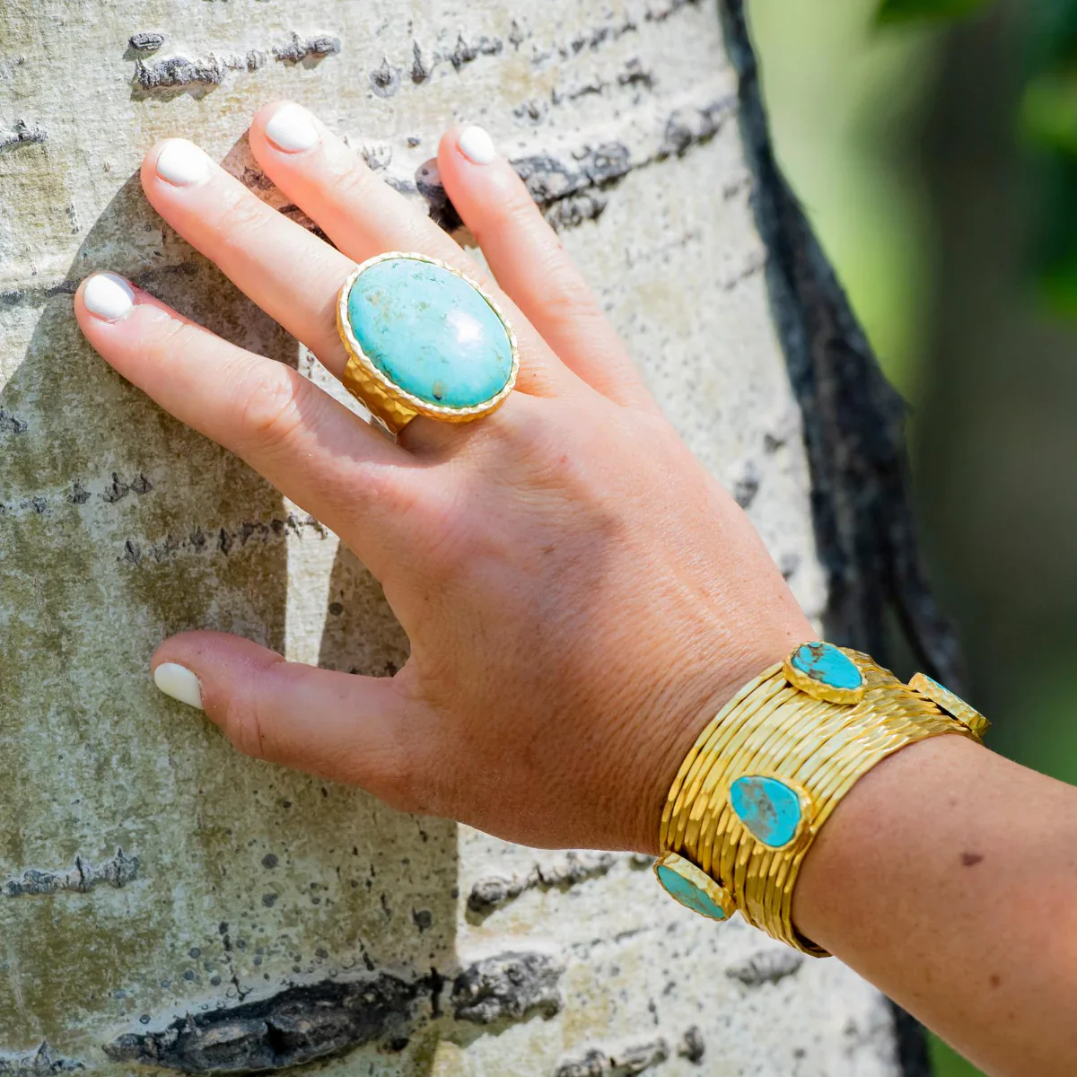 Christina Greene Statement Ring - Turquoise - Image 3