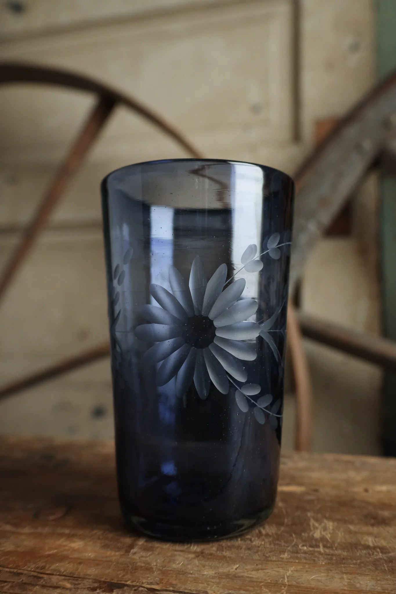 Rose Ann Hall Condessa Iced Tea Glass- Dark Blue - Image 4