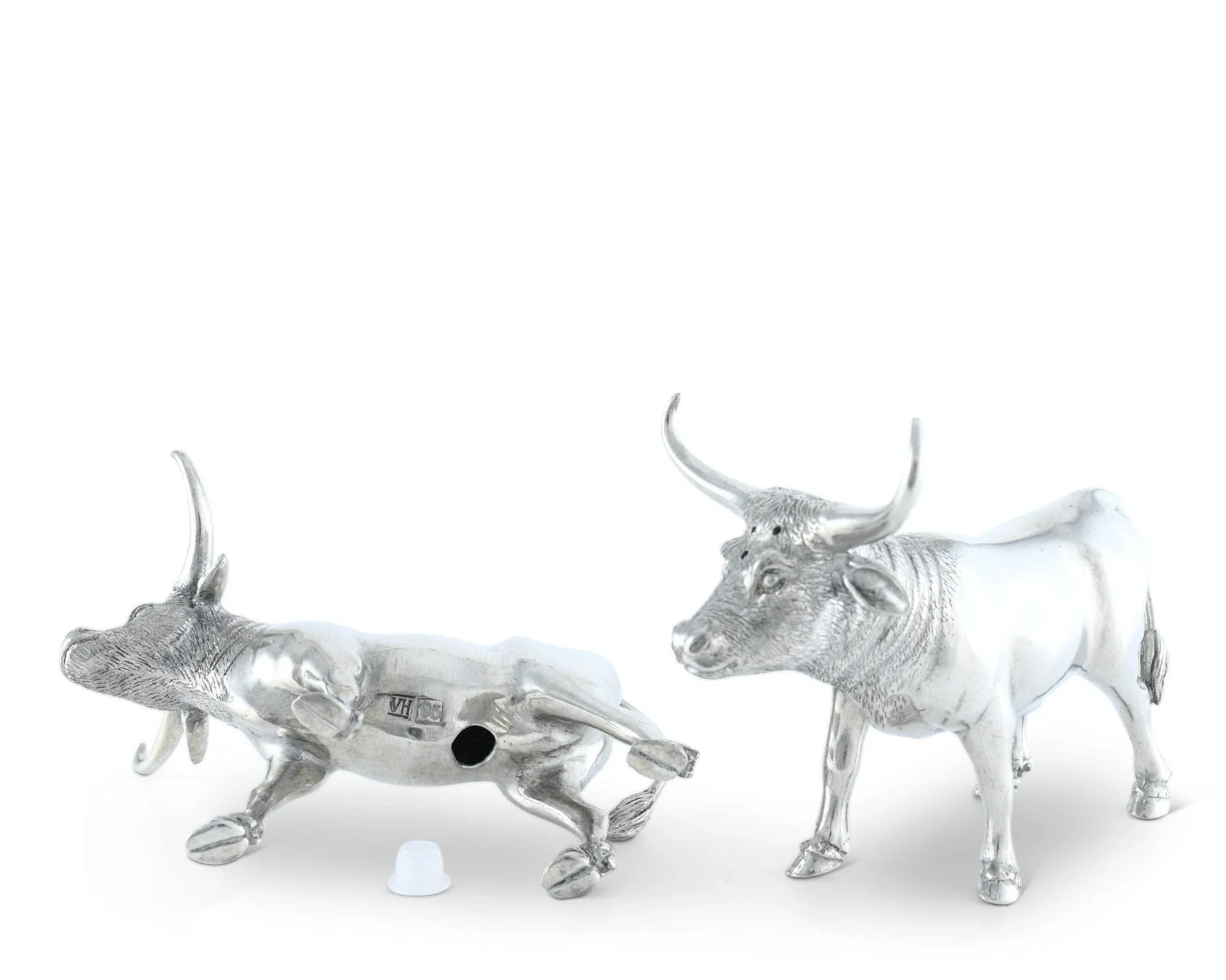 Vagabond House Pewter Steers Salt & Pepper Set - Image 3