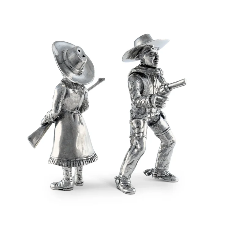 VAGABOND HOUSE COWGIRL AND COWBOY SALT & PEPPER SHAKERS - Image 3