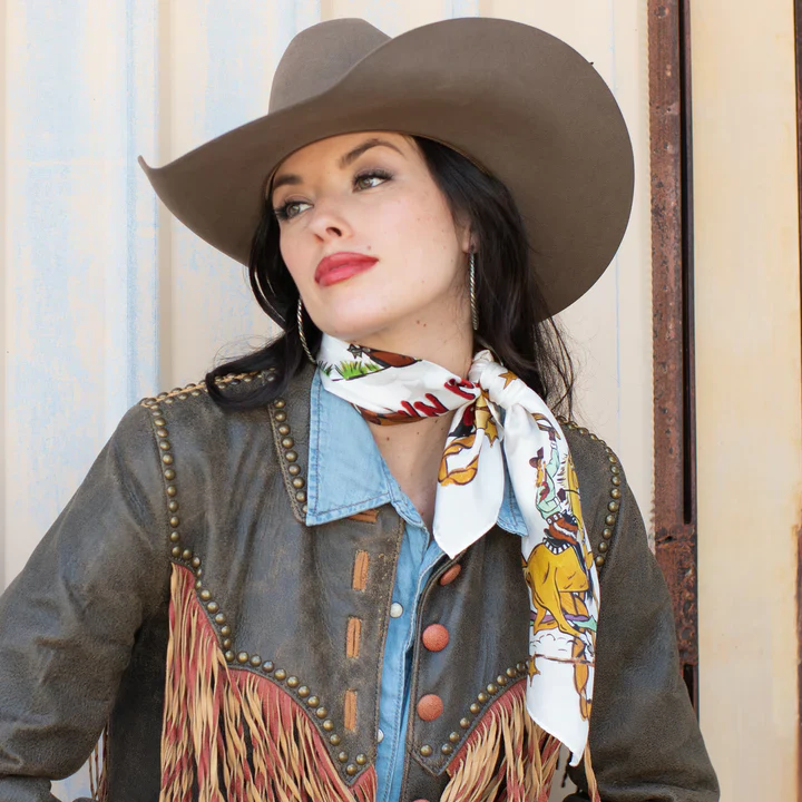ALWAYS SADDLE YOUR OWN HORSE WHITE SHORTY SCARF - Image 2