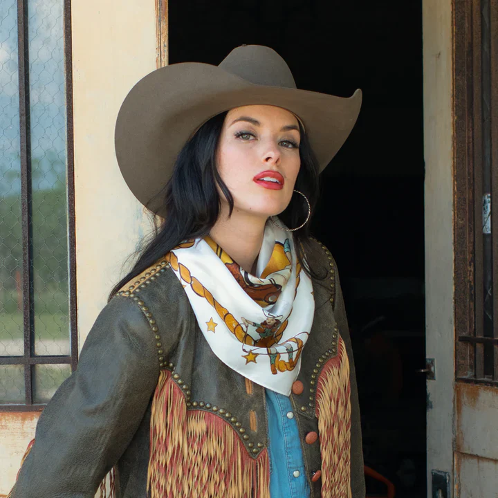 ALWAYS SADDLE YOUR OWN HORSE WHITE SHORTY SCARF - Image 4