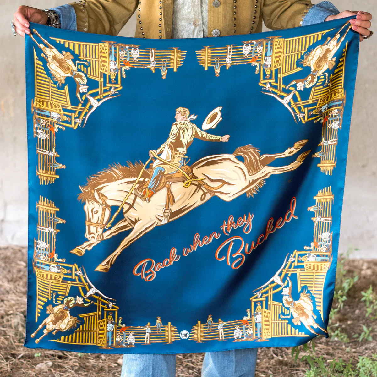 Back When They Bucked Navy Scarf