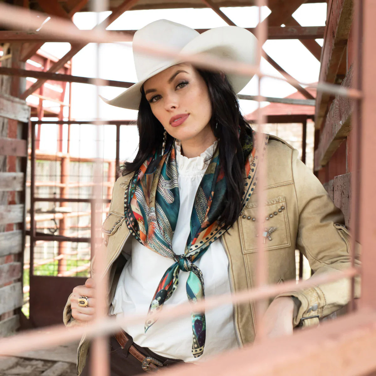 BURRO COUNTRY DOLAN GEIMAN LONG AND TALL SCARF - Image 3