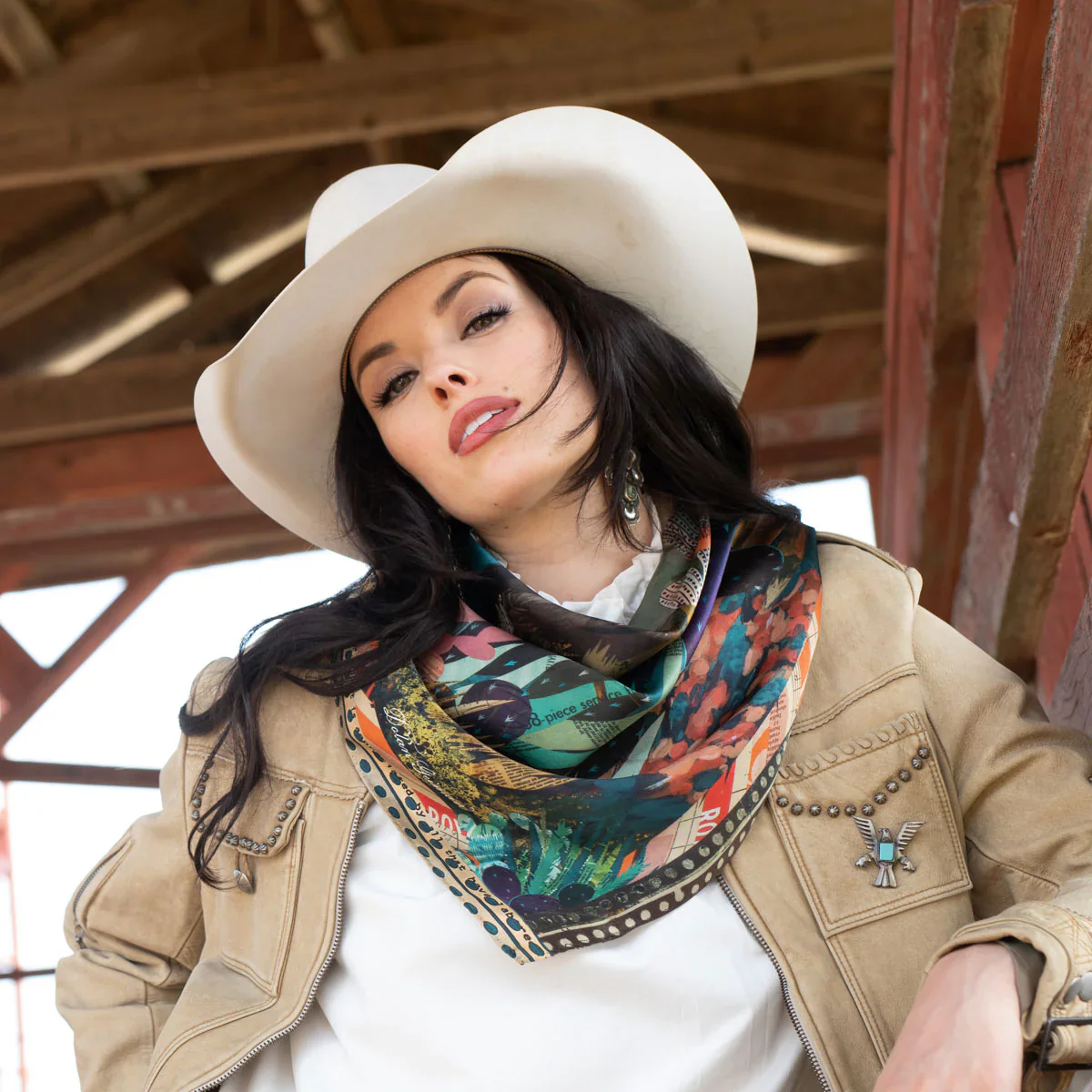 BURRO COUNTRY DOLAN GEIMAN LONG AND TALL SCARF - Image 4