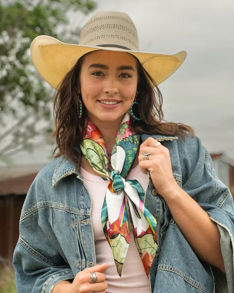 CACTUS BLOOMS SHORTY SCARF - Image 2