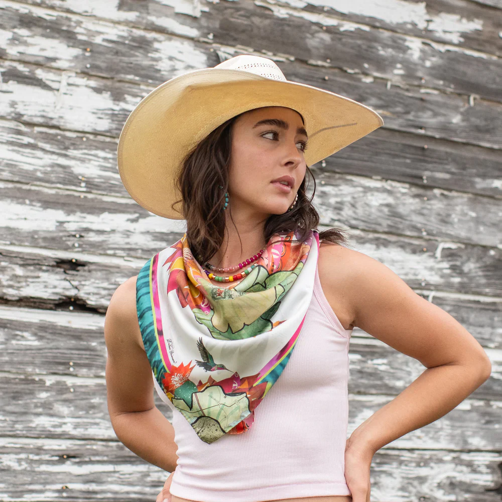 CACTUS BLOOMS SHORTY SCARF - Image 5