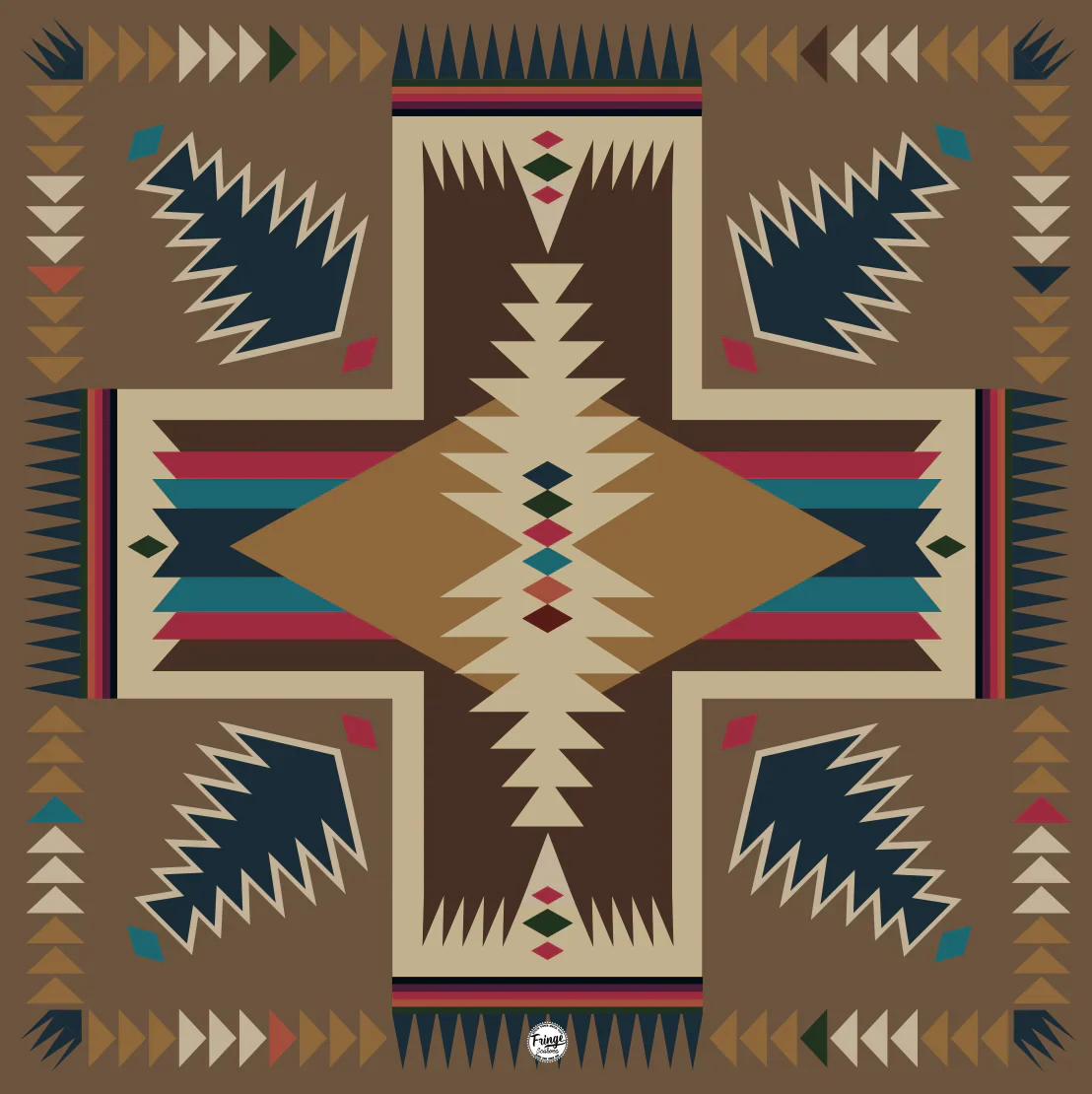 Cross Me Caramel Brown Shorty Scarf