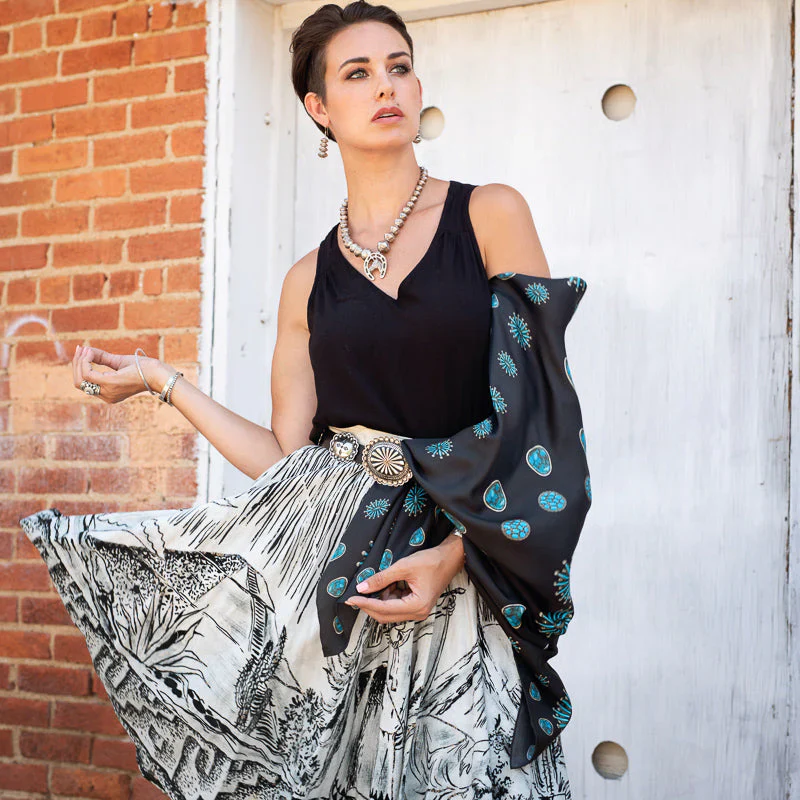 GALLOP BLACK 35X35 SCARF - Image 2