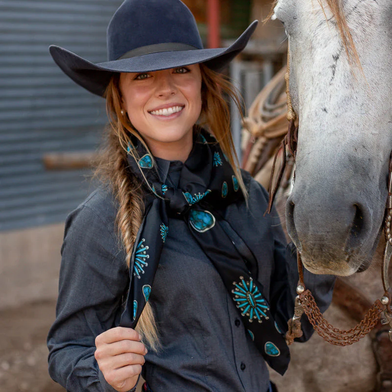 GALLOP BLACK 35X35 SCARF - Image 3