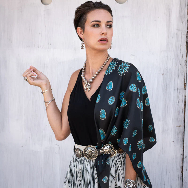 GALLOP BLACK 35X35 SCARF - Image 5