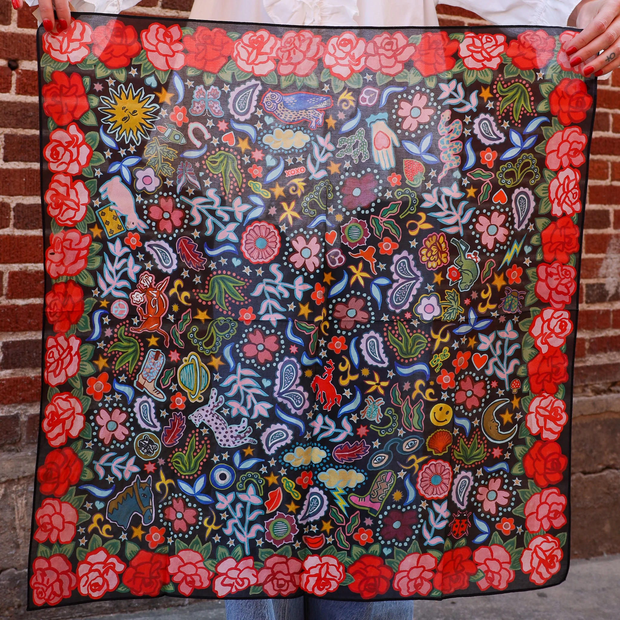 XOXOART ROSE RANCH SHORTY 26" SCARF - Image 2