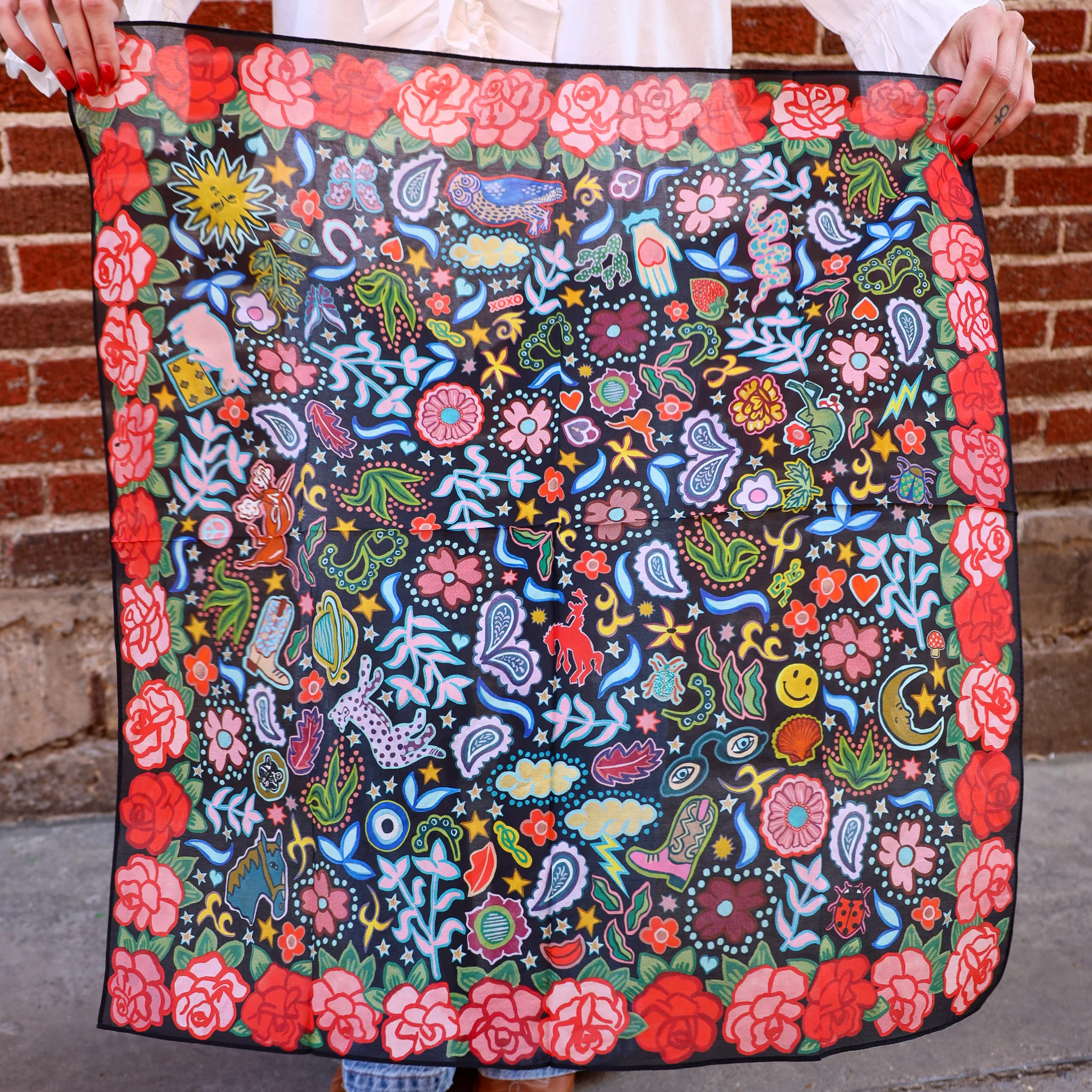 XOXOART ROSE RANCH SHORTY 26" SCARF - Image 5