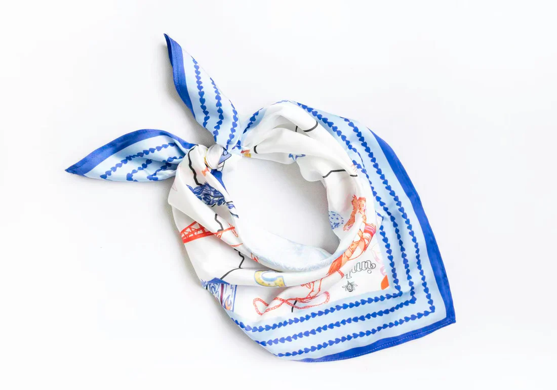 Imbali Charleston Texas Hold 'Em Scarf 25x25" - Bold Lone Star Print - Image 2