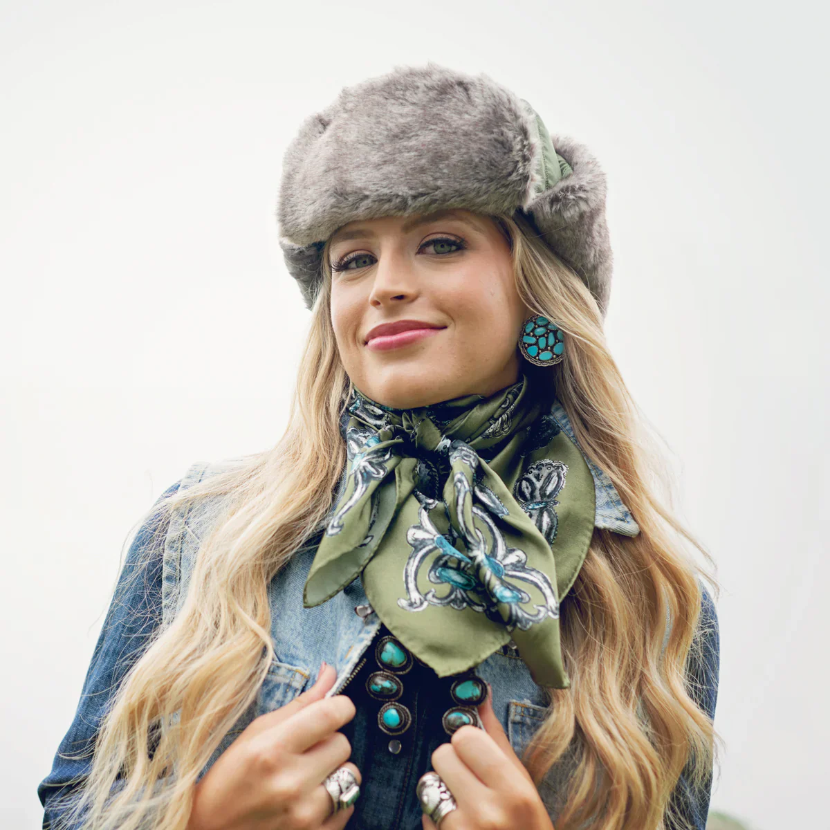 Turqs And Conchos Shorty Sage Scarf - Image 2