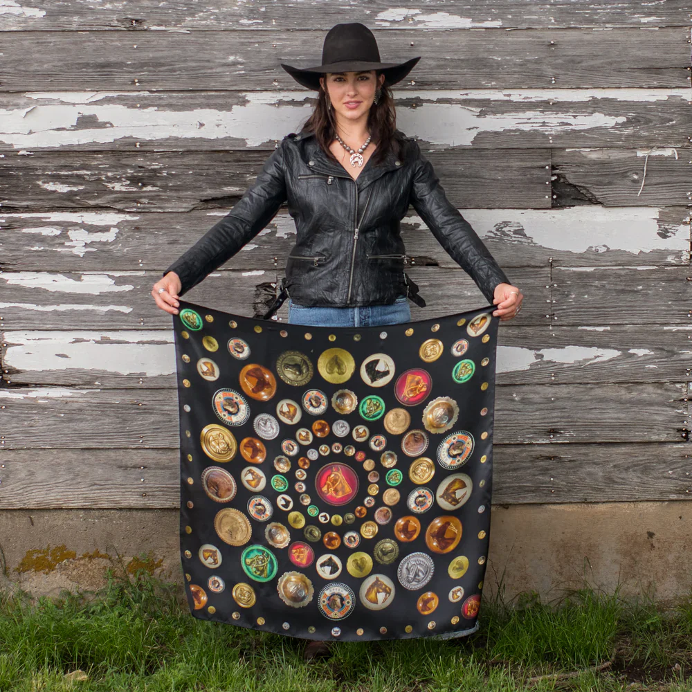 UNBRIDLED LONG AND TALL SCARF- BLACK - Image 2