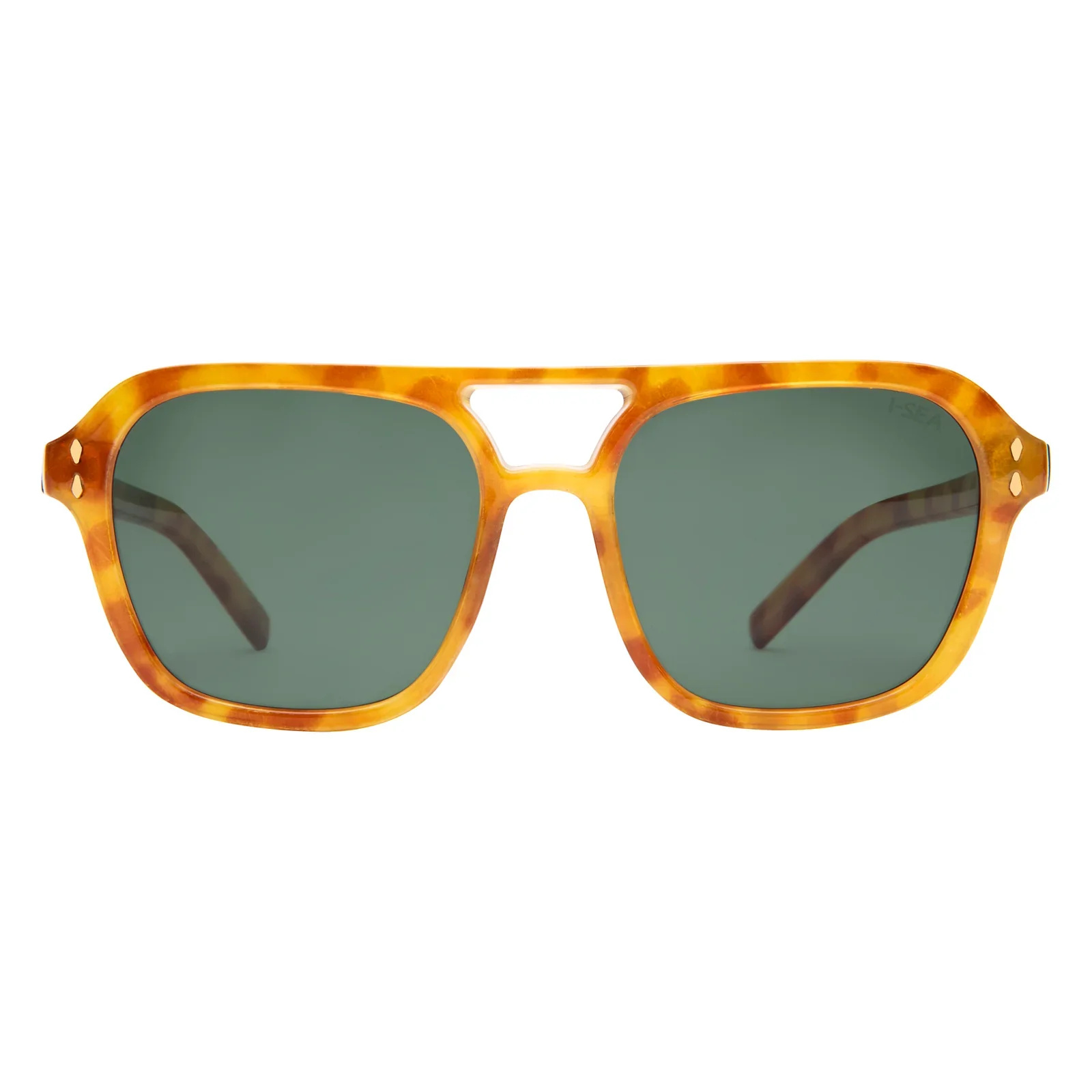 I-SEA MONACO HONEY TORT/GREEN SUNGLASSES