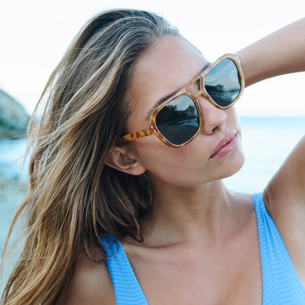 I-SEA MONACO HONEY TORT/GREEN SUNGLASSES - Image 4