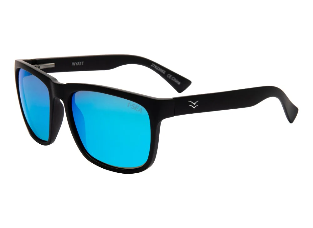 I-SEA WYATT WYATT BLACK / ICE BLUE POLARIZED LENS SUNGLASSES - Image 2