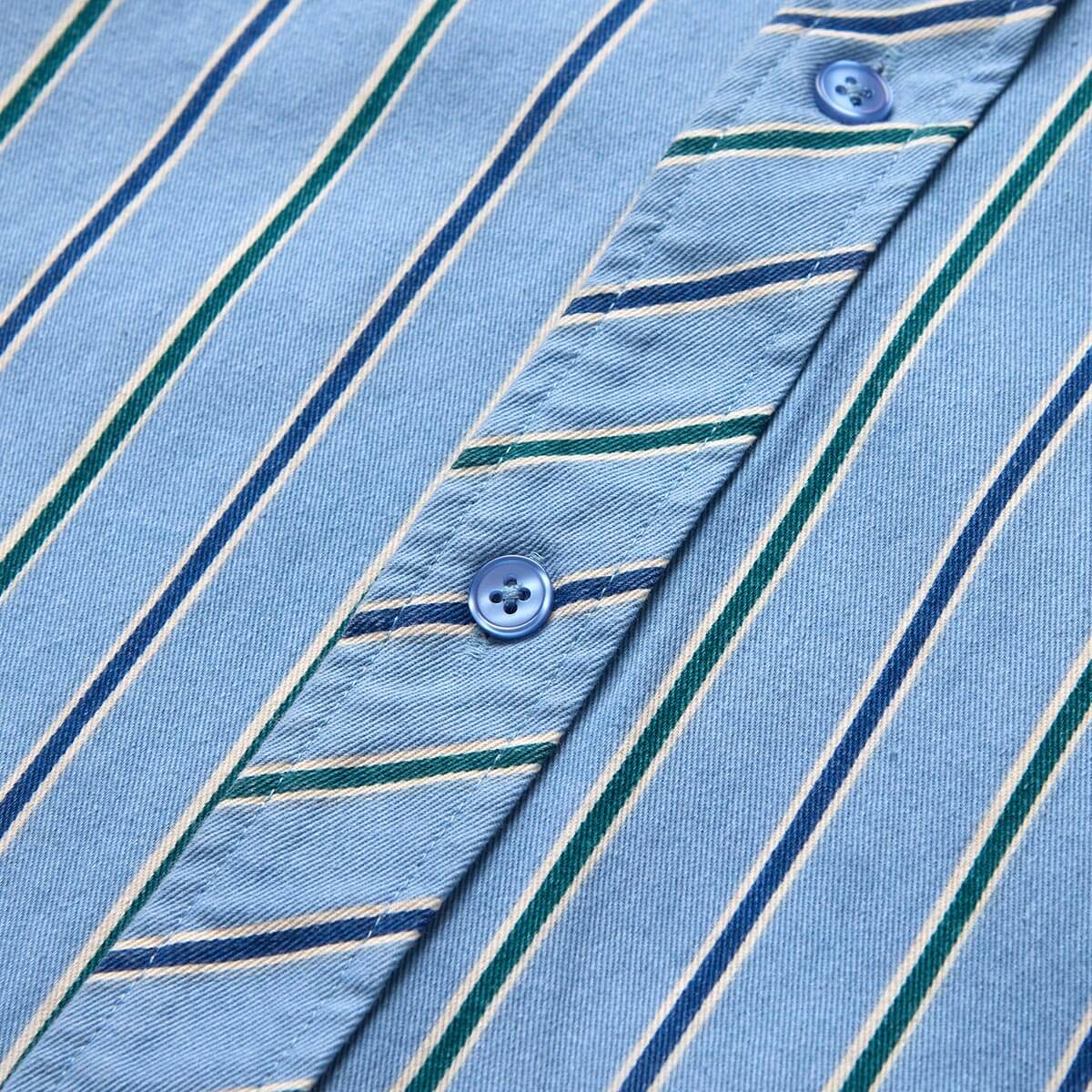 Seager Amarillo L/S Shirt Steel Blue Stripe - Image 4