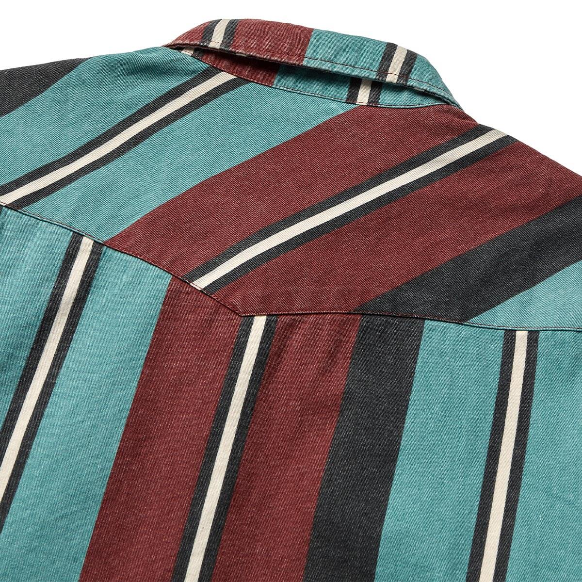 Seager Amarillo Long Sleeve Shirt Turquoise Stripe - Image 6