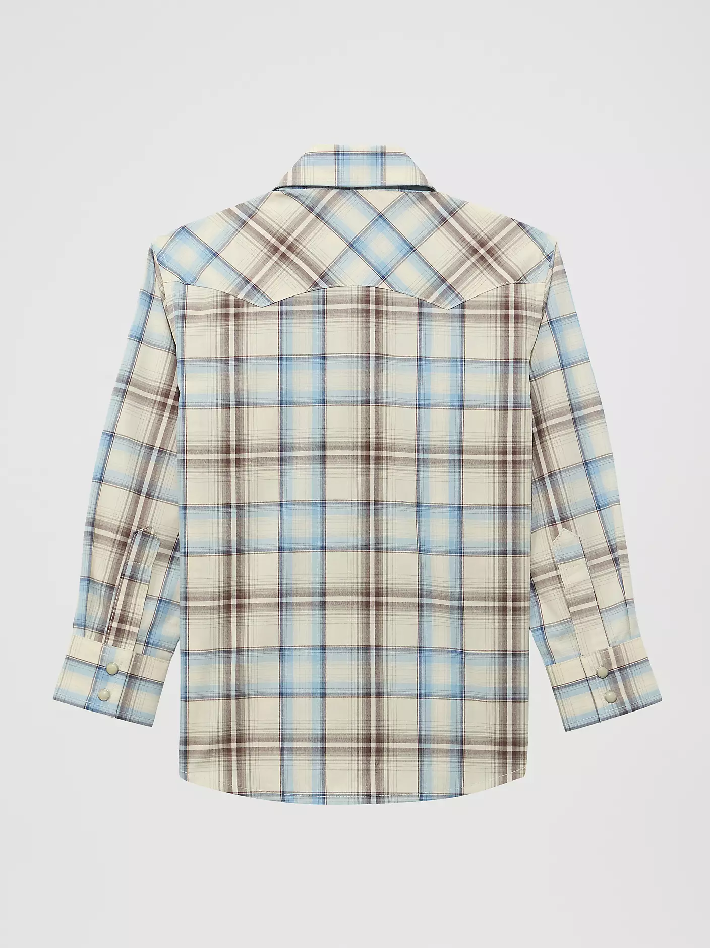 Wrangler Retro® Boy's Western Snap Plaid Shirt with Front Sawtooth Pockets - Image 2
