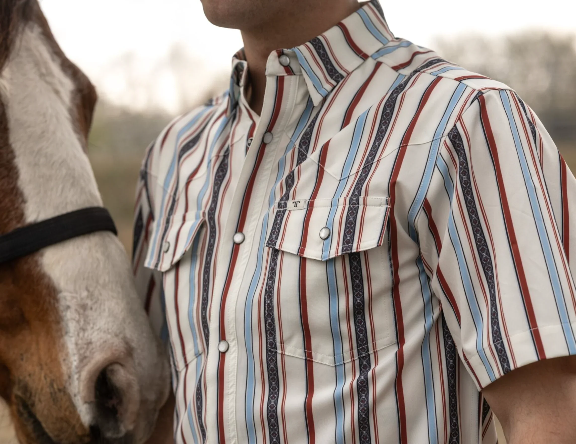 Ferrell The Brooks in White - Short Sleeve Snap - Image 6