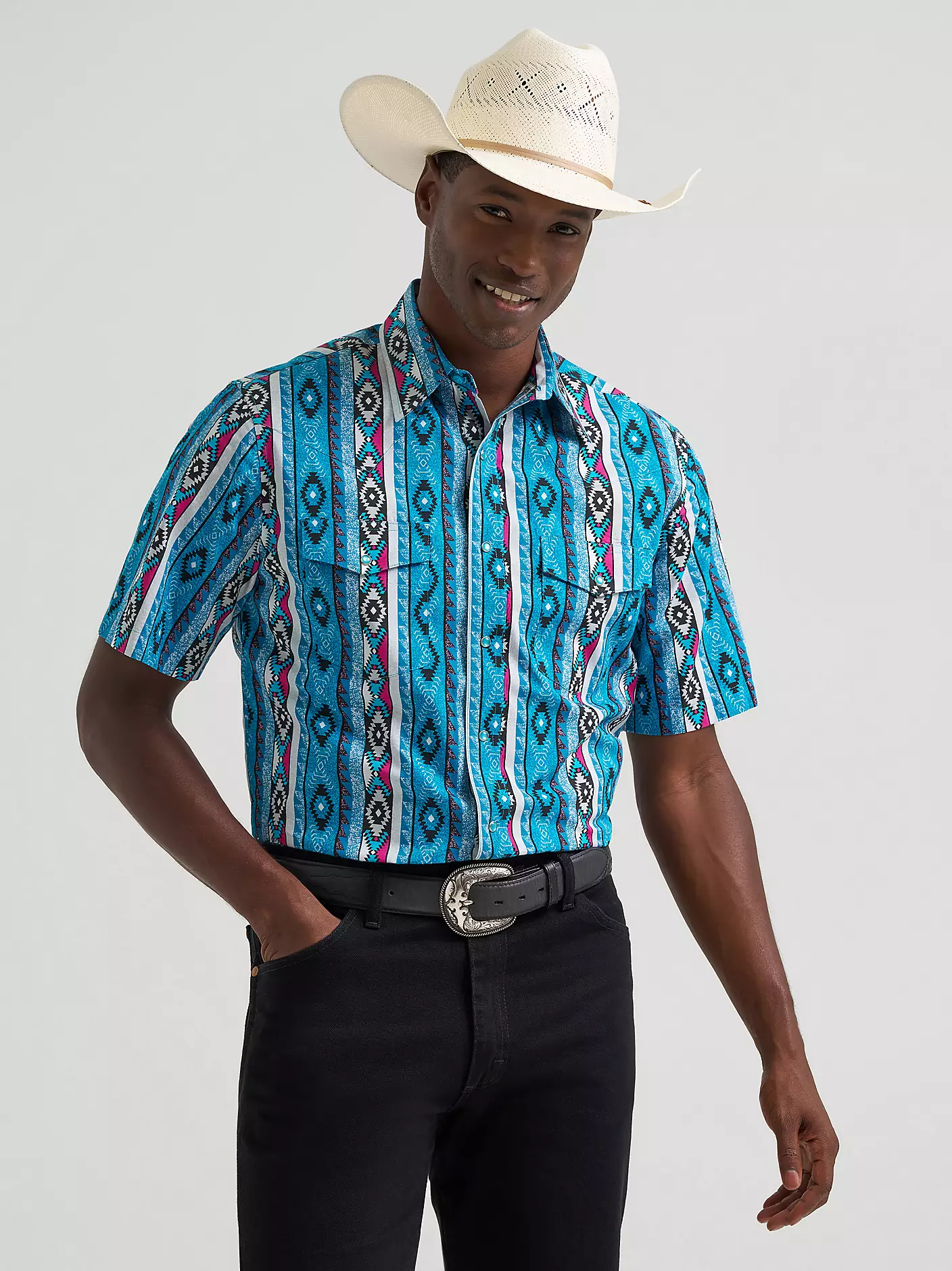 Wrangler Checotah® Short Sleeve Western Snap Shirt