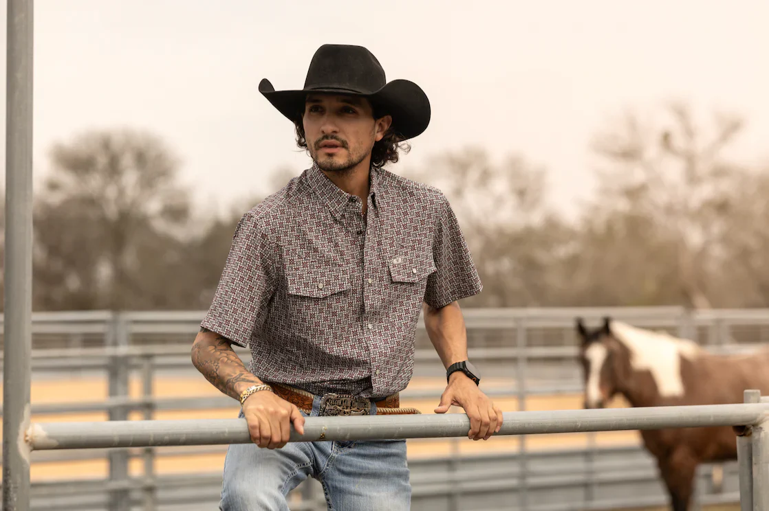 Ferrell The Colton in Red - Short Sleeve Snap - Image 5