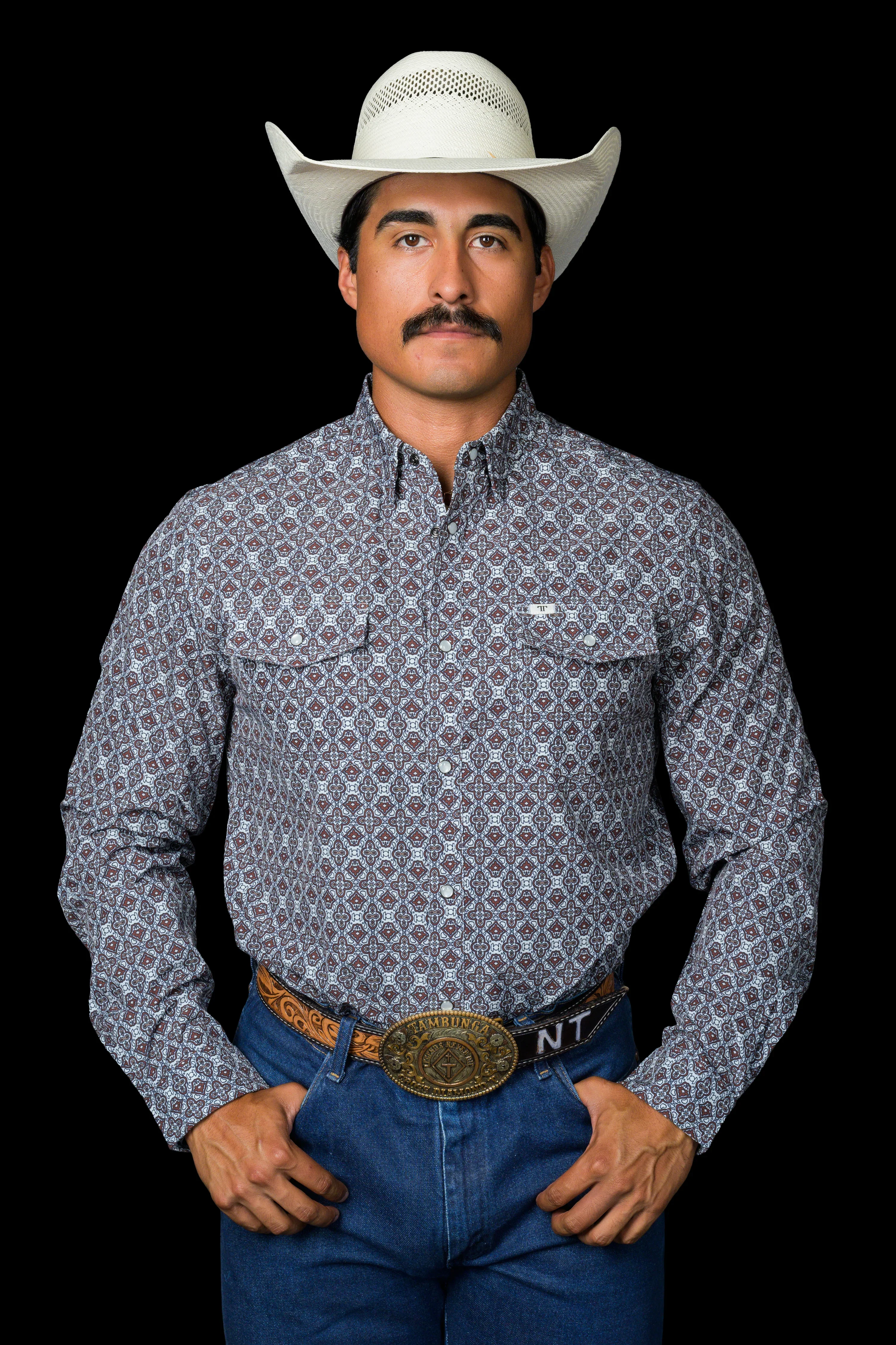 Ferrell The Connor in Brown - Long Sleeve Snap Shirt