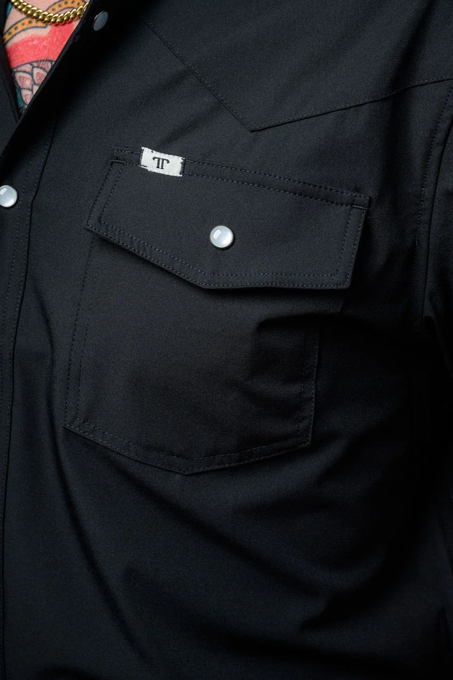 Ferrell CORE - Men's Black Long Sleeve Snap Shirt - Image 4